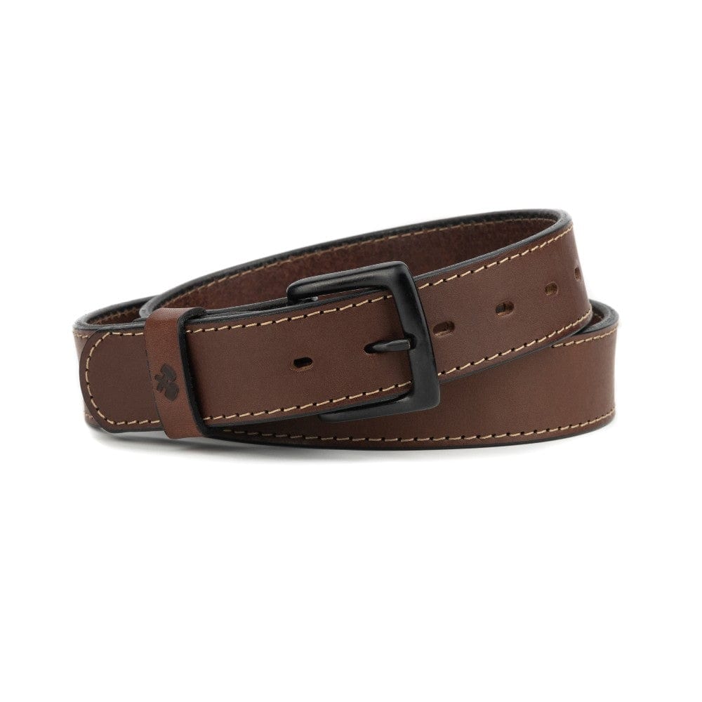 Main Street Forge Belt All American Stitched Leather Belt | Made in USA | Men's Heavy Duty Work Belt | EDC Belt