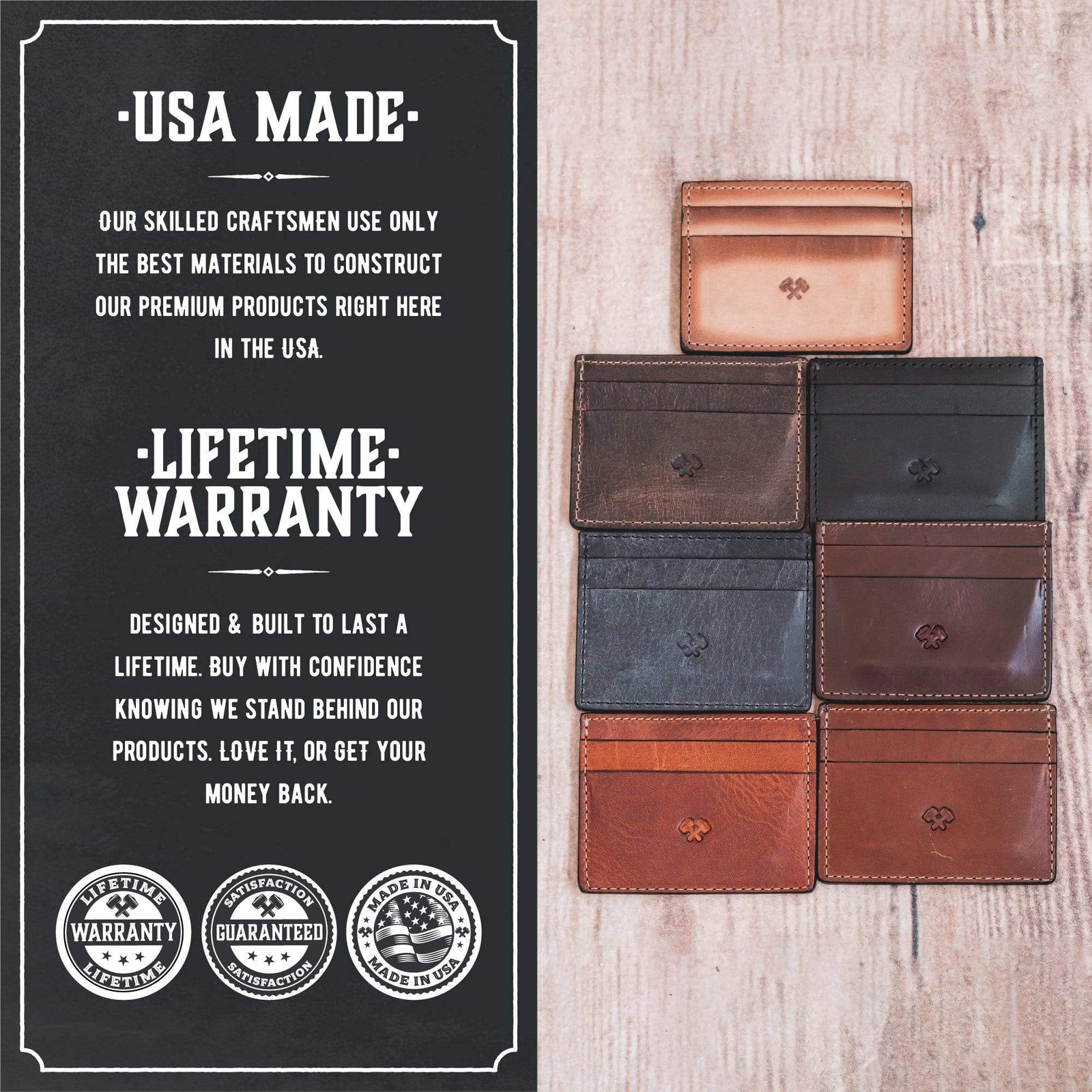 Main Street Forge Small Goods Full Grain Leather Keychain | Made in USA | Easy Open Hook for Key & Accessories