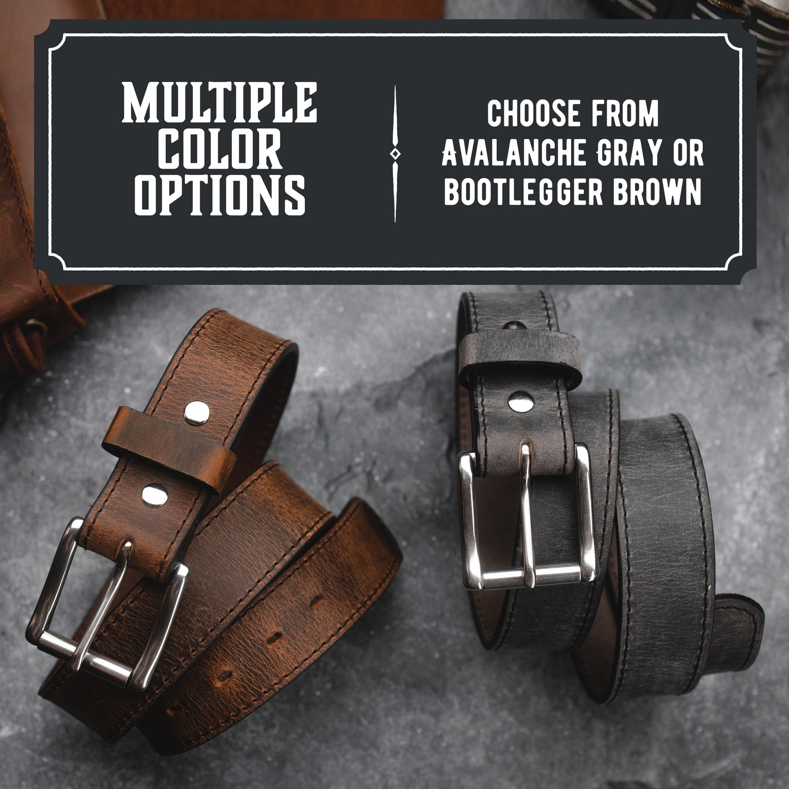 Main Street Forge Belt The Baron Leather Belt for Men | Made In USA | Men's Full Grain Leather Belt