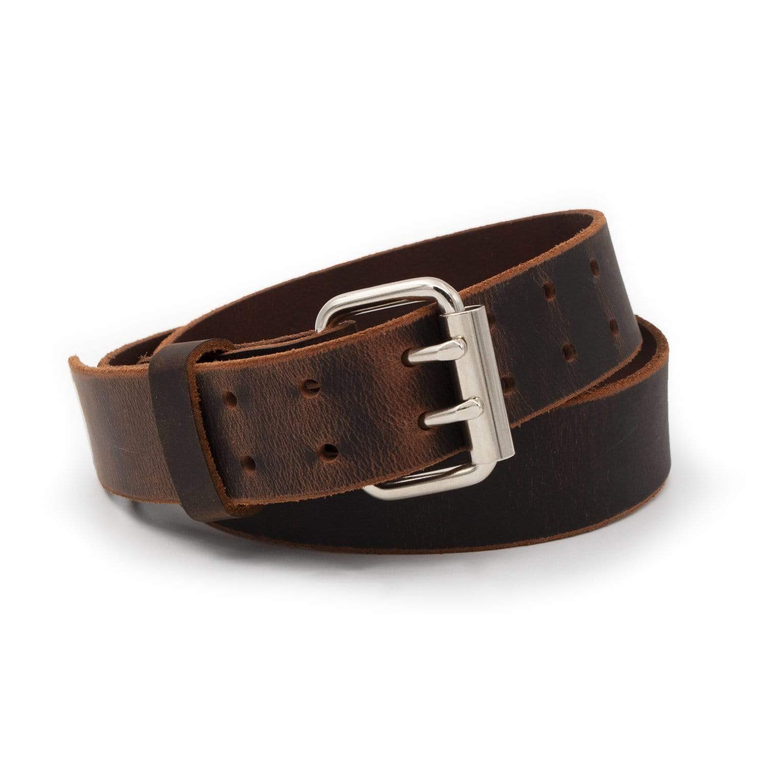 Main Street Forge Belt 32 / Bootlegger Brown The Double Down Belt | Made in USA | Full Grain Leather | Men's Belt 816895025260