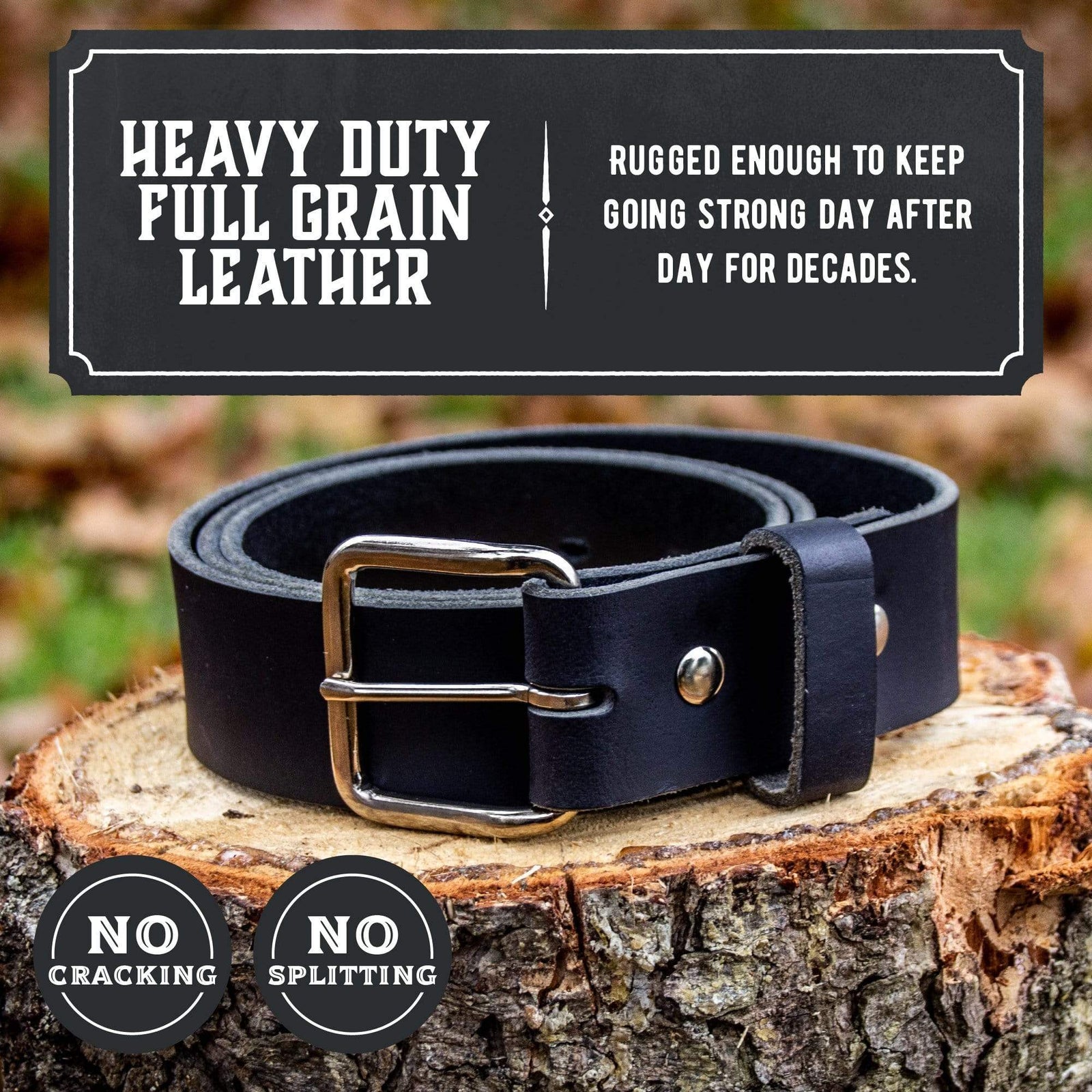 Main Street Forge Belt The Journeyman Leather Belt | Made in USA | Full Grain Leather Mens Belt