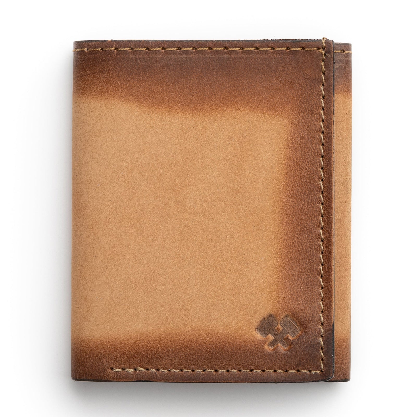 Main Street Forge Wallet Charred Oak Trifold Leather Wallet For Men | Made In USA | Genuine Full Grain Leather Men's Tri Fold Wallet 816895027011