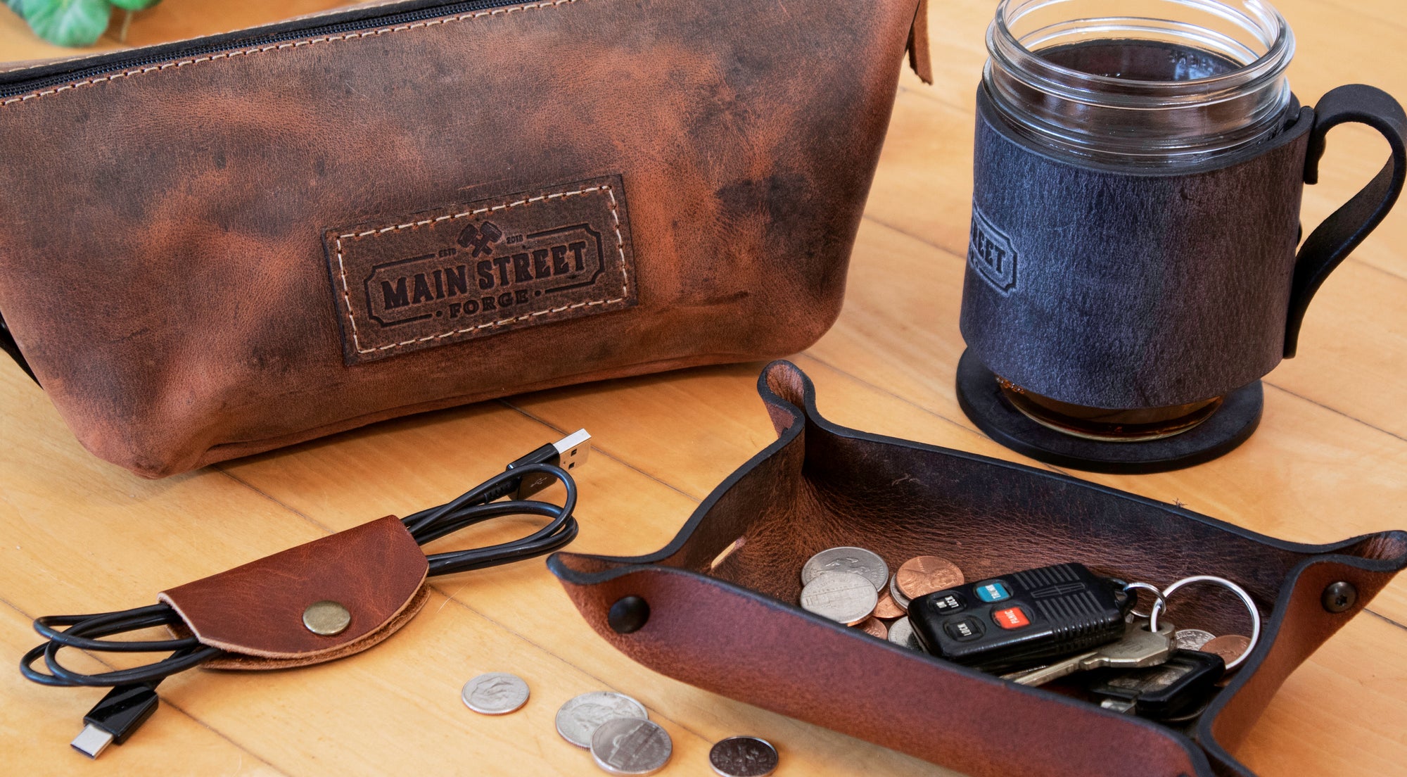 Leather Cord Wraps / Cable Organizers - Main Street Forge