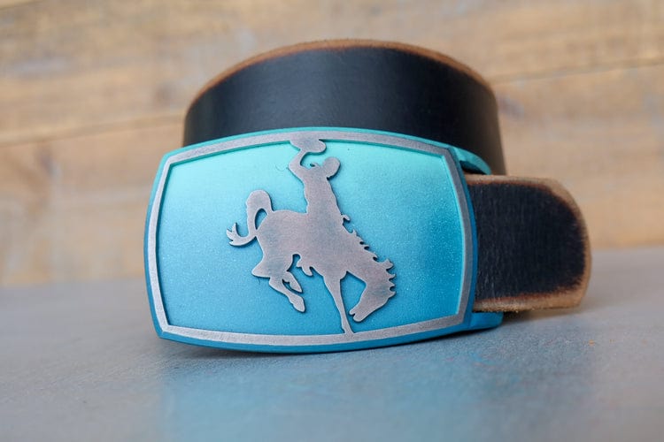 Main Street Forge Hardware Aqua/Turquoise Fade Bronco Buckle 4155954439
