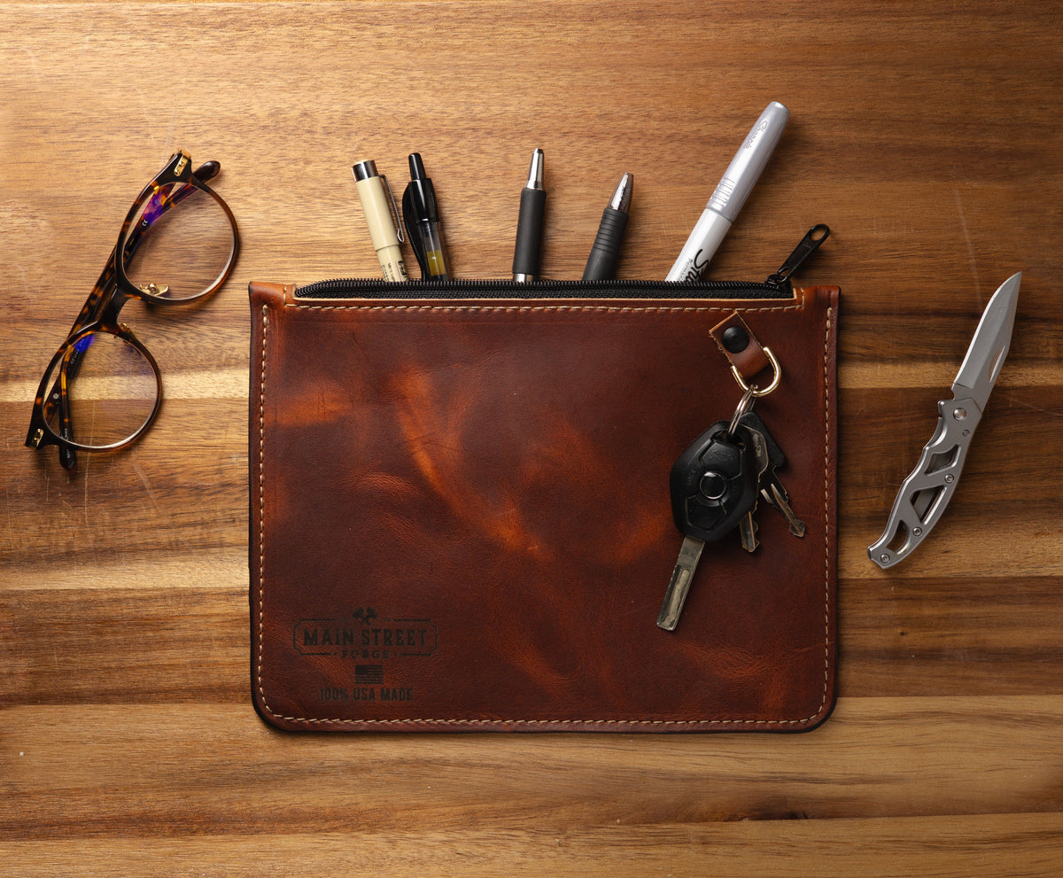 Main Street Forge Small Goods Full Grain Leather Utility Pouch