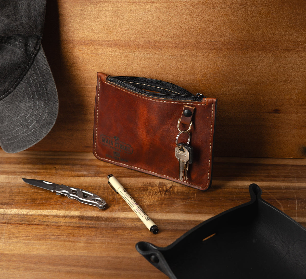 Main Street Forge Small Goods Full Grain Leather Utility Pouch