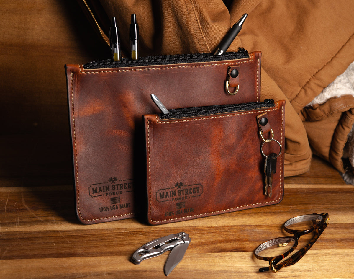 Main Street Forge Small Goods Full Grain Leather Utility Pouch