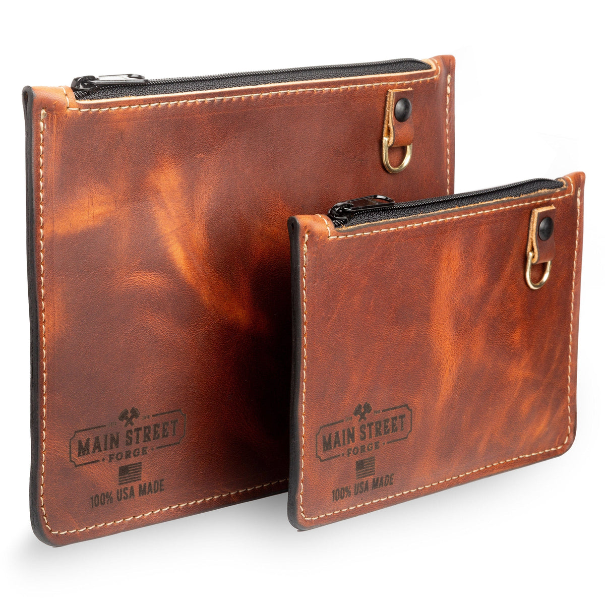 Main Street Forge Small Goods Small/Large Bundle Full Grain Leather Utility Pouch 810155221119