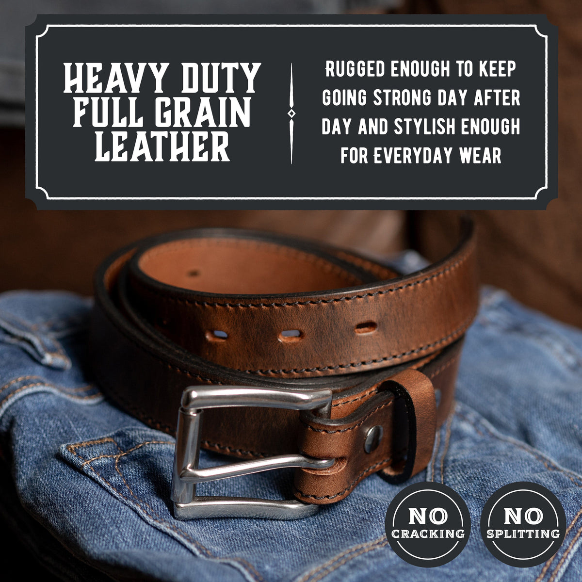 Main Street Forge Belt Made in USA - Full Grain Leather Belt For Men | The Icon | 1 1/4" Men's Leather Belt