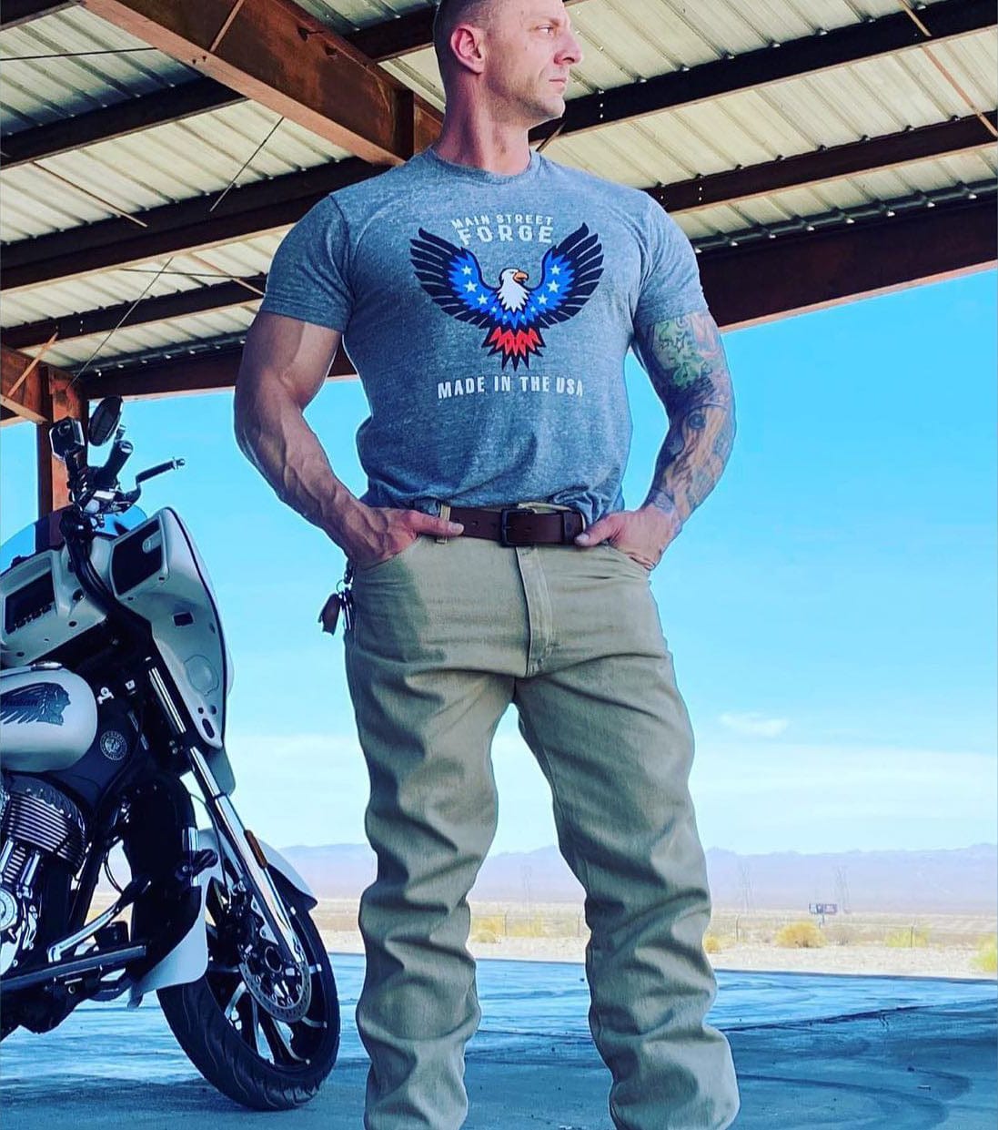 Main Street Forge Main Street Forge Eagle T-Shirt - Tri Blend T-Shirt