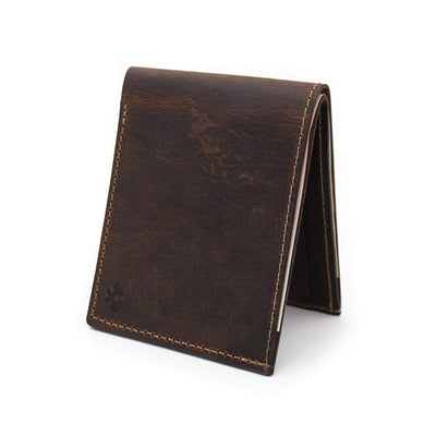 Main Street Forge Wallet Bootlegger Brown Bifold Leather Wallet For Men | Made in USA | Men's Bifold Wallets | American Made 816895024867