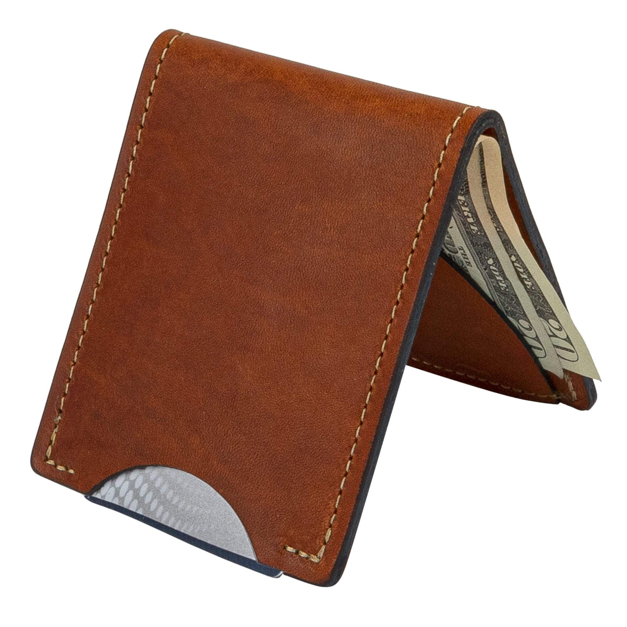 Slim Leather Mens Small Bifold Wallet Money Clip Wallet billfold Walle