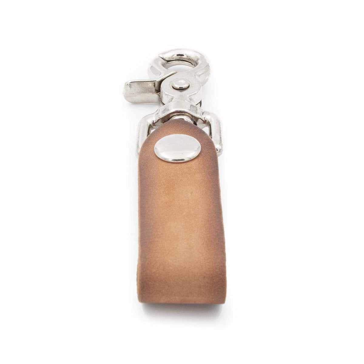 Main Street Forge Small Goods Full Grain Leather Keychain | Made in USA | Easy Open Hook for Key & Accessories