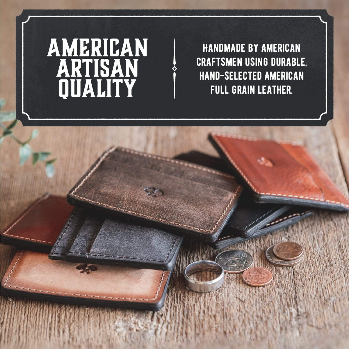 Main Street Forge Small Goods Full Grain Leather Keychain | Made in USA | Easy Open Hook for Key & Accessories