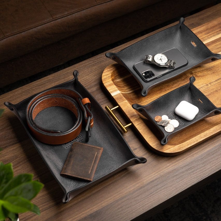  Valet Tray for Men Women,Leather Tray Jewelry Tray