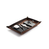 Main Street Forge Small Goods Extra Large / Bootlegger Brown Full Grain Leather Valet Tray - Charging Station for Nightstand, Table, Bedroom, Kitchen, Office 816895028506