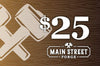 Main Street Forge Gift Card $25.00 USD Gift Card