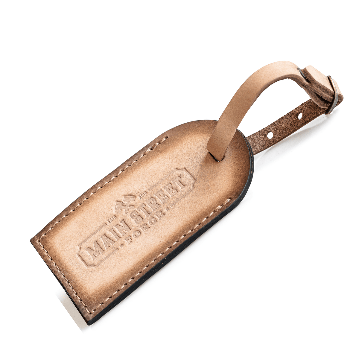 Main Street Forge Leather Luggage Tag