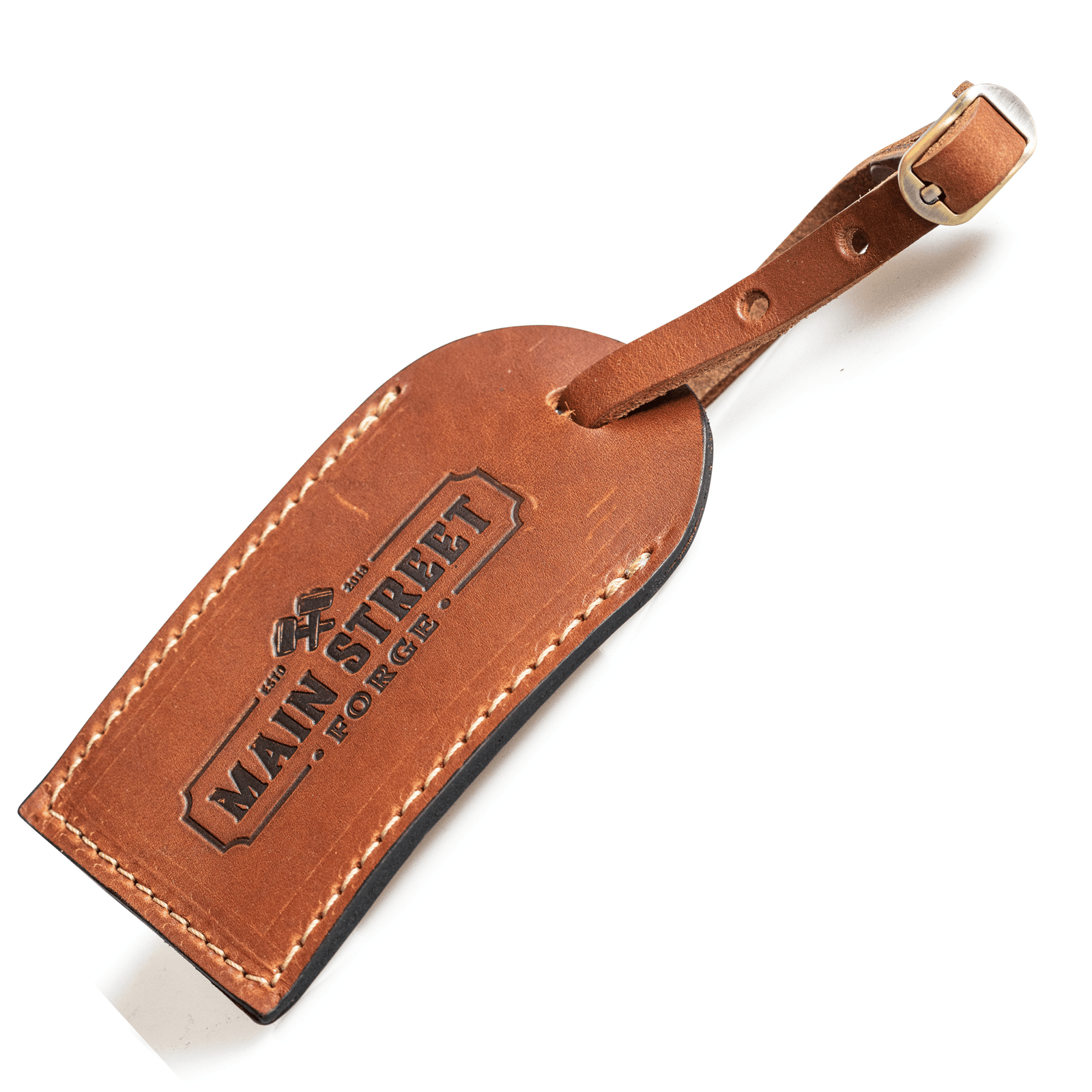 Main Street Forge Leather Luggage Tag