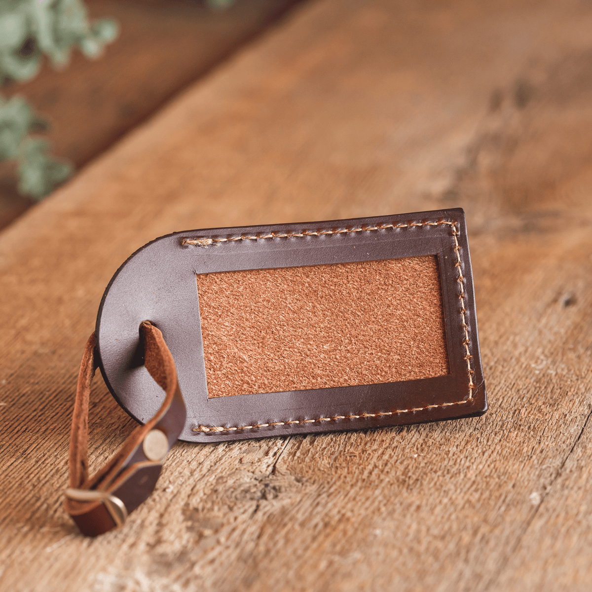 Main Street Forge Leather Luggage Tag