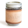 Main Street Forge Charred Oak Leather Mason Jar Sleeve with Handle 816895023075