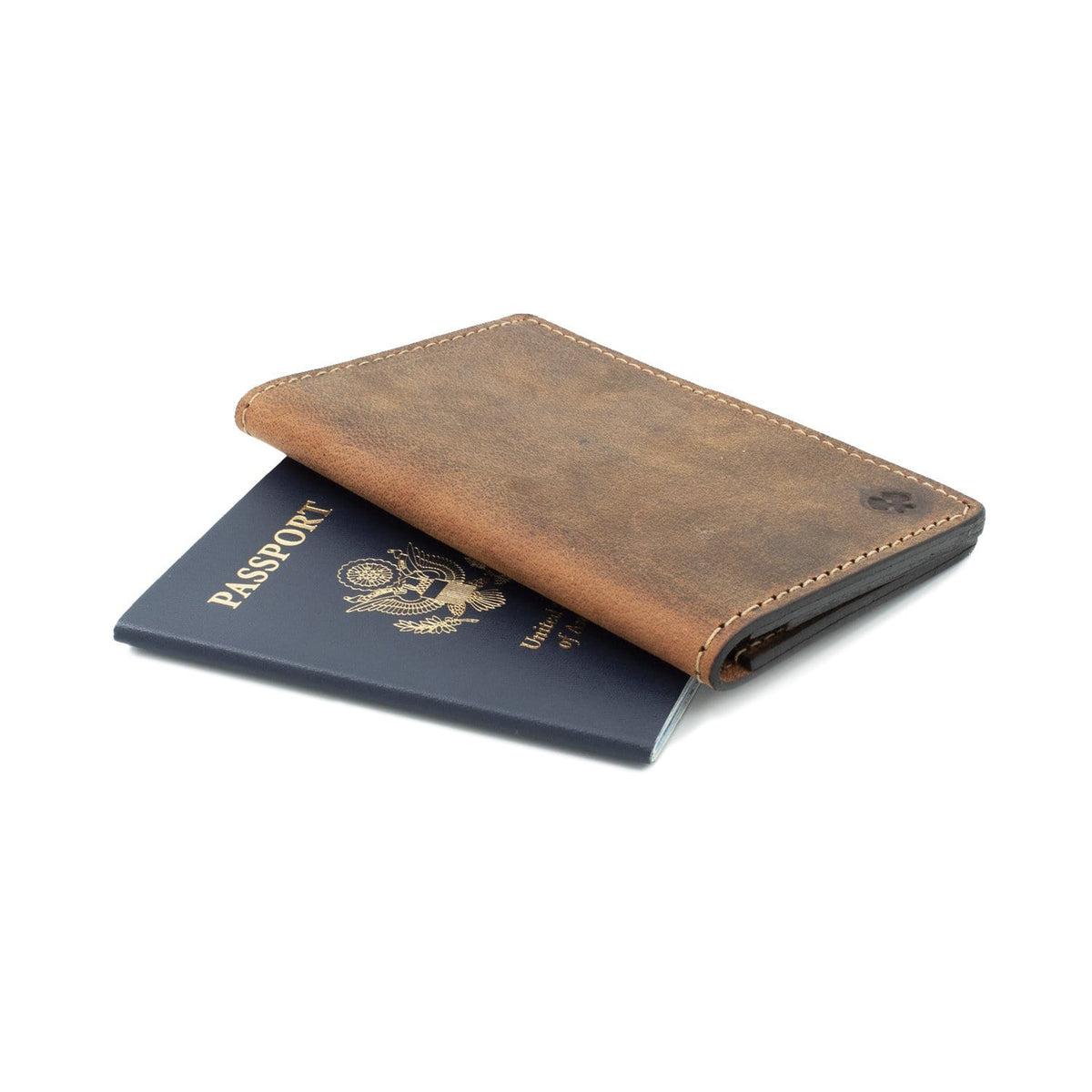 Main Street Forge Small Goods Leather Passport Holder | Full Grain Leather Cover | Perfect for Travel | Made in USA