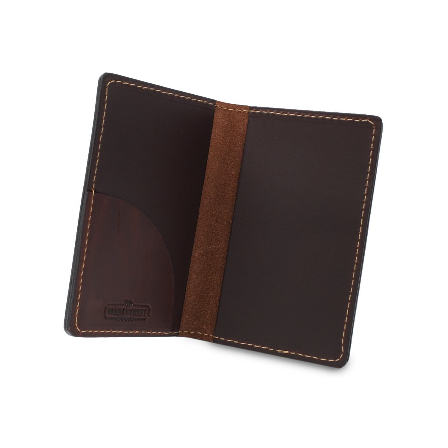 Main Street Forge Bifold Leather Wallet for Men | Made in USA | Mens Bifold Wallets | American Made | Tobacco Snakebite Brown