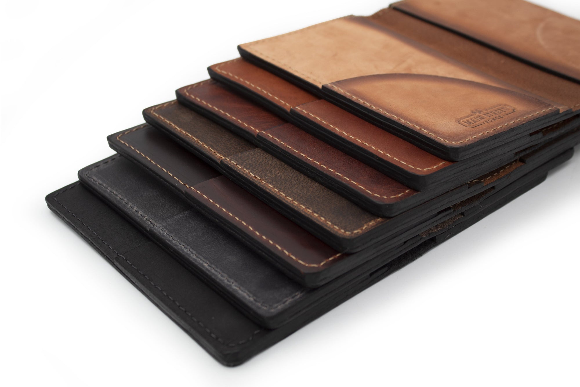 Double Passport Wallet - USA Made, Tan, Monogrammed, Full Grain Leather, Handmade by Mr. Lentz