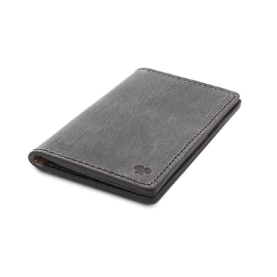 Main Street Forge Wallet Avalanche Gray Leather Passport Holder | Full Grain Leather Cover | Perfect for Travel | Made in USA