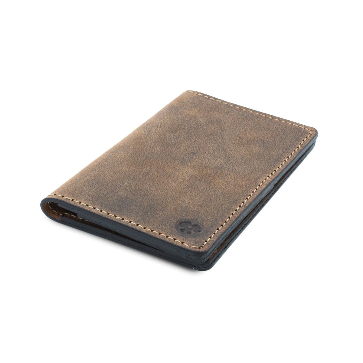 Main Street Forge Small Goods Bootlegger Brown Leather Passport Holder | Full Grain Leather Cover | Perfect for Travel | Made in USA