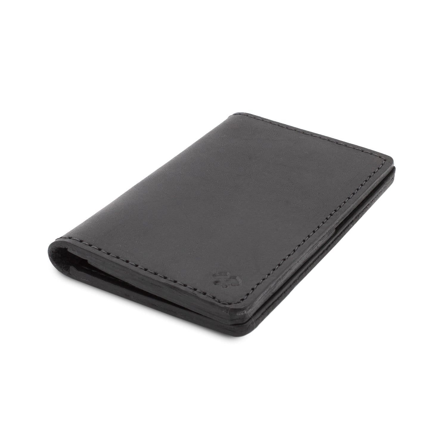 Main Street Forge Small Goods Midnight Black Leather Passport Holder | Full Grain Leather Cover | Perfect for Travel | Made in USA