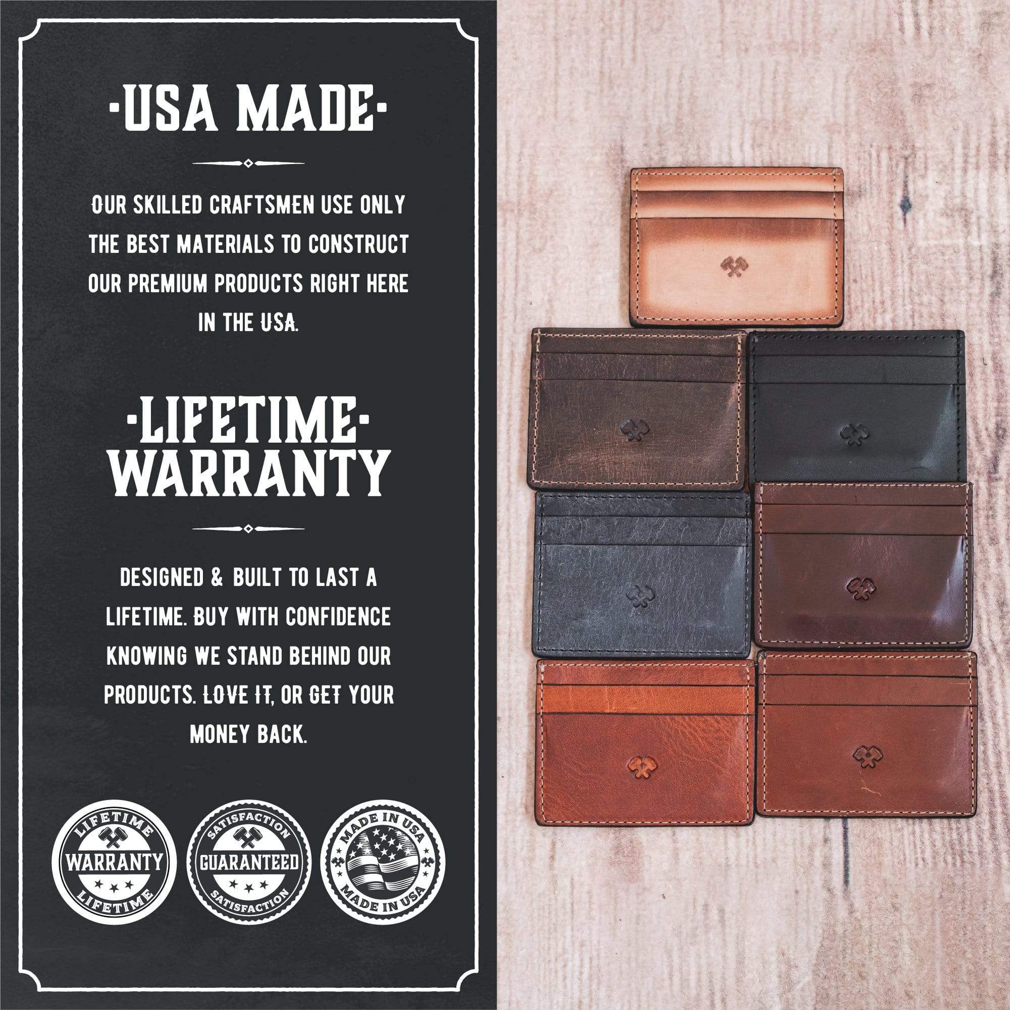 Main Street Forge Front Pocket Slim Bifold Wallet for Men | Made in USA | Premium Full Grain Leather Men?s Wallet with Minimalist Design | Chocolate