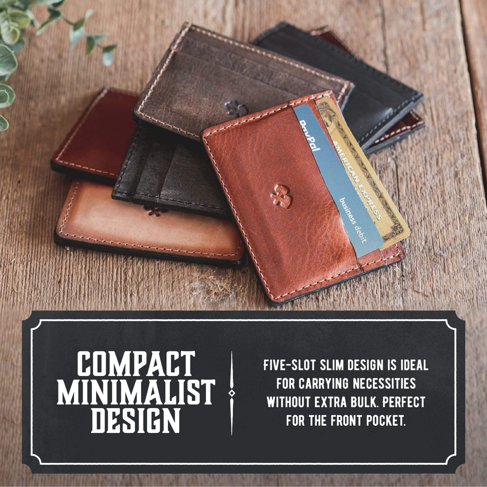 Personalised Leather Business Card Holder - Slim Minimalist Design