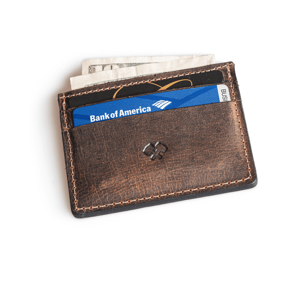 Main Street Forge Wallet Tobacco Snakebite Brown Men's Slim Wallet | Front Pocket Wallet with 5 Slots | Minimalist Design | Made in USA 816895022955