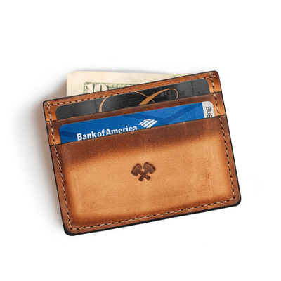 Main Street Forge Wallet Charred Oak Men's Slim Wallet | Front Pocket Wallet with 5 Slots | Minimalist Design | Made in USA 816895022979
