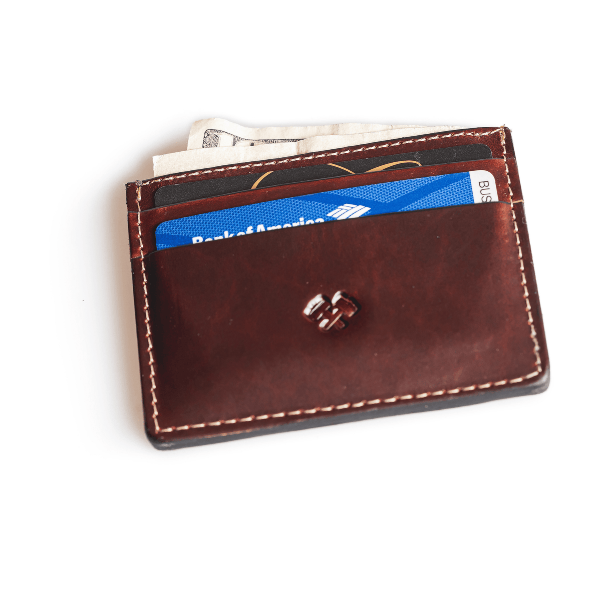 Main Street Forge Wallet Whiskey Barrel Brown Men's Slim Wallet | Front Pocket Wallet with 5 Slots | Minimalist Design | Made in USA 816895022931