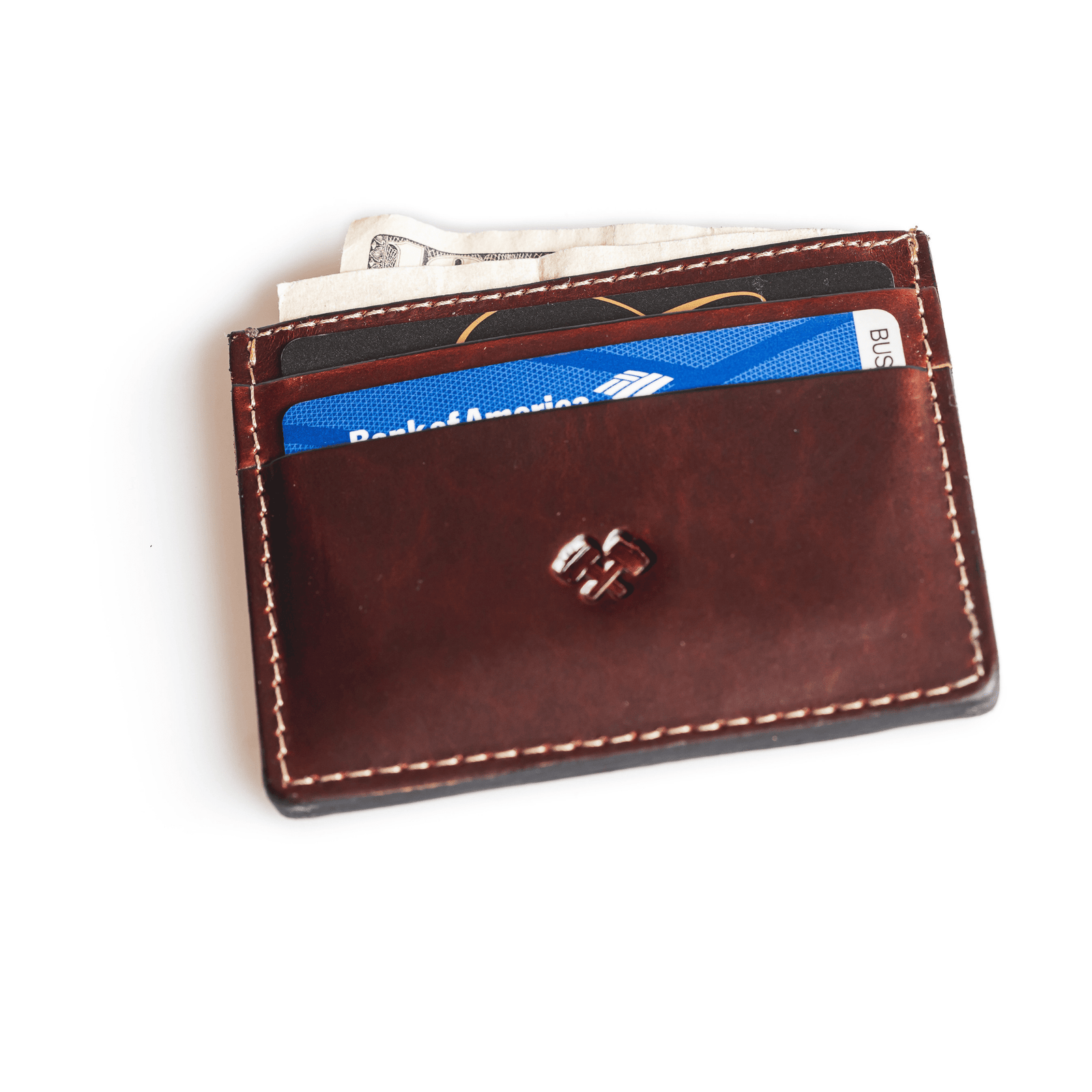 Main Street Forge Wallet Whiskey Barrel Brown Men's Slim Wallet | Front Pocket Wallet with 5 Slots | Minimalist Design | Made in USA 816895022931