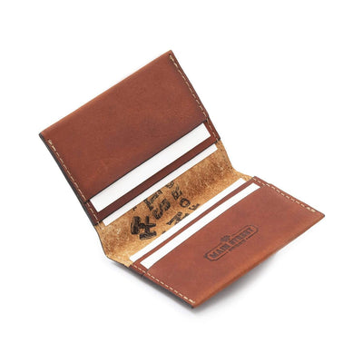 Main Street Forge Wallet Rio Latigo Brown Premium Full Grain Leather Business Card Case and Wallet - Lightweight & Slim for Men & Women 816895025420