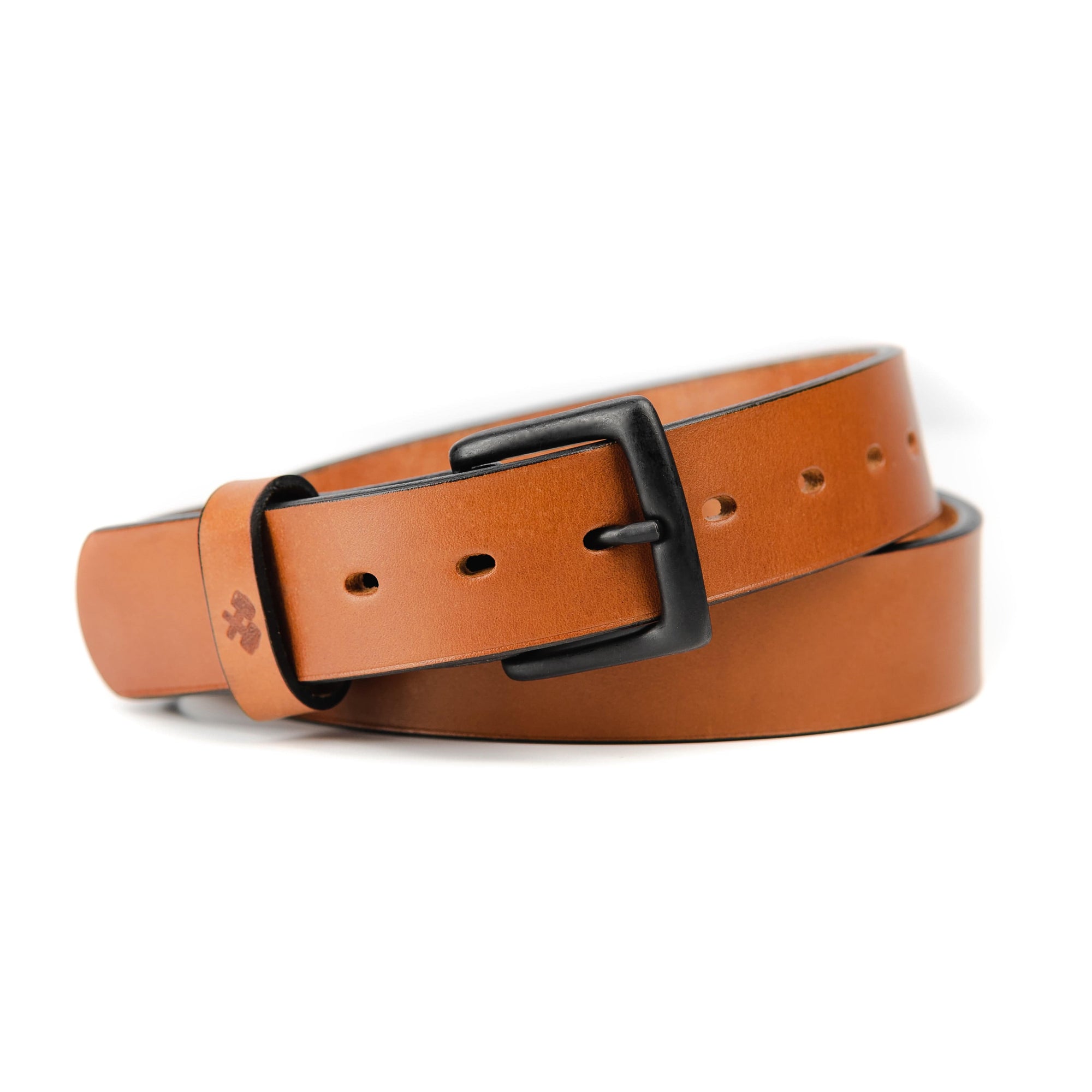 Craft Brown Leather Belt, Handmade American Harness Thick Belt