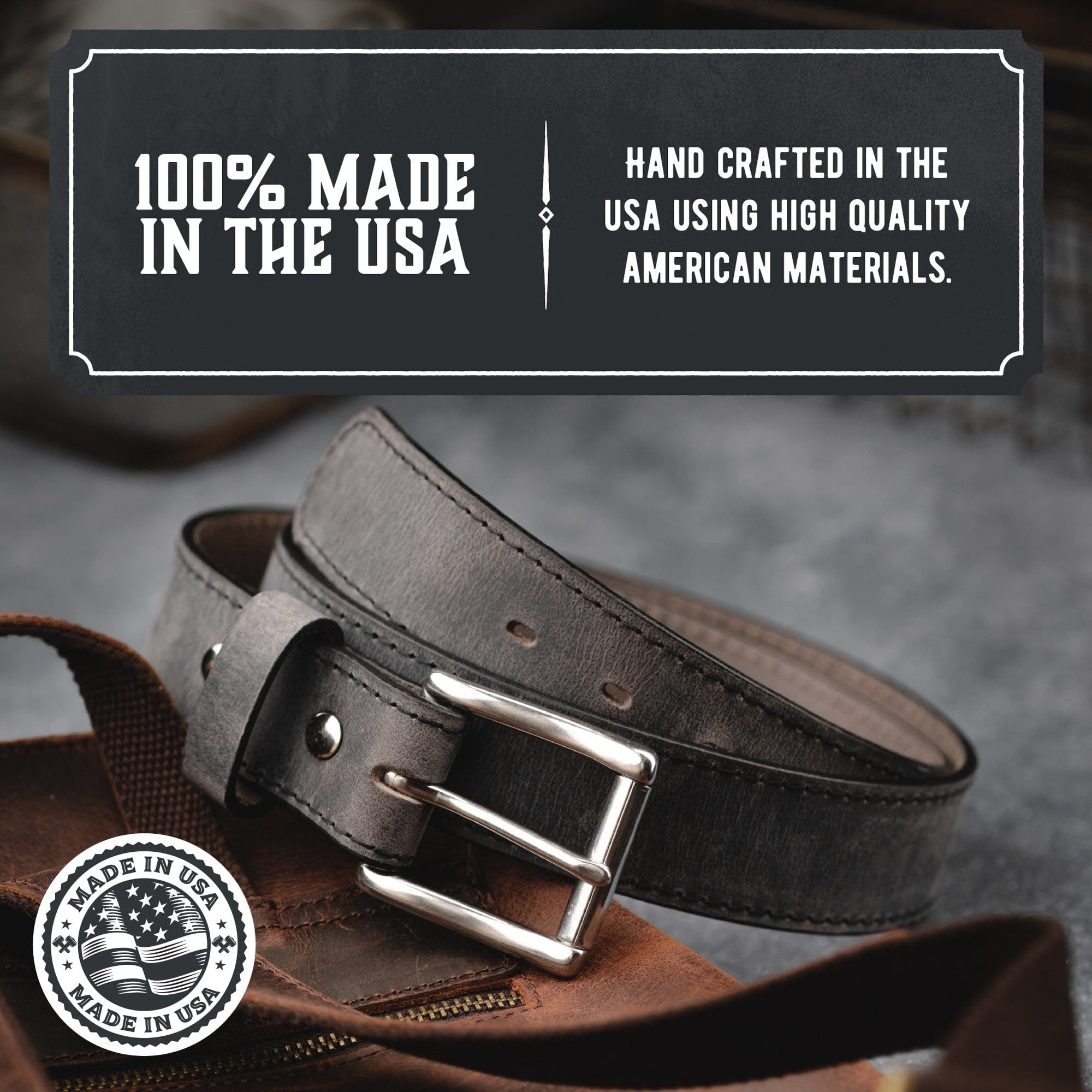 Main Street Forge Belt The Baron Leather Belt for Men | Made In USA | Men's Full Grain Leather Belt