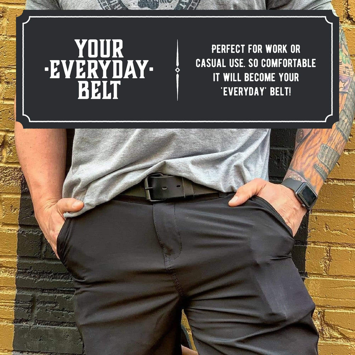 Main Street Forge Belt The Classic Leather Everyday Belt | Made in USA | Full Grain Leather | Lifetime Warranty