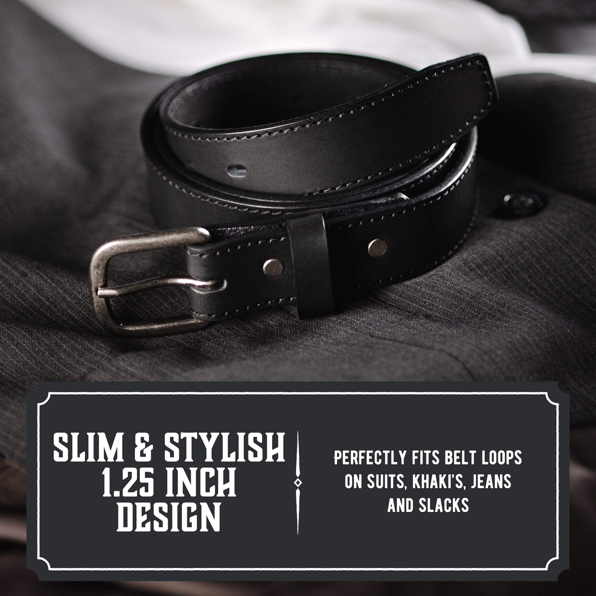 The Executive Leather 1 1/4 Inch Dress Belt - Main Street Forge The Executive Leather 1 1/4 Inch Dress Belt - Main Street Forge