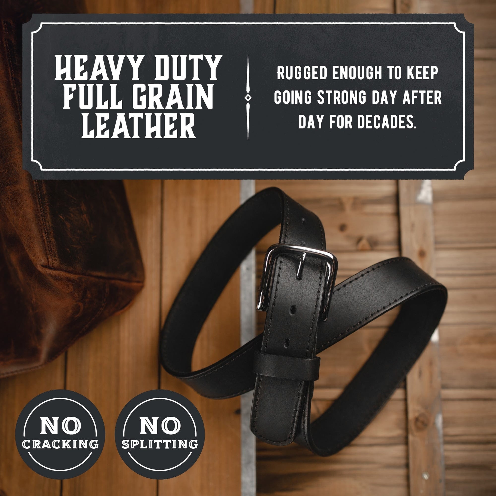 Main Street Forge Classic Leather Everyday Belt – Full Grain Leather, Made in USA, Black, Size 32 at Men's Clothing store Main Street Forge Classic Leather Everyday Belt – Full Grain Leather, Made in USA, Black, Size 32 at Men's Clothing store
