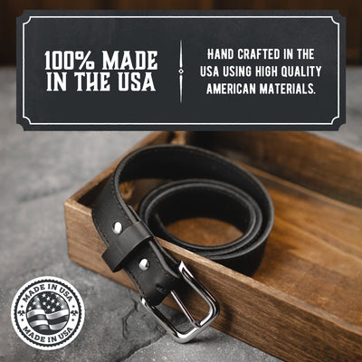 Main Street Forge Belt The Foreman Leather Belt | Made in USA | Full Grain Leather | Men's Belt | 1.5 Inch Width
