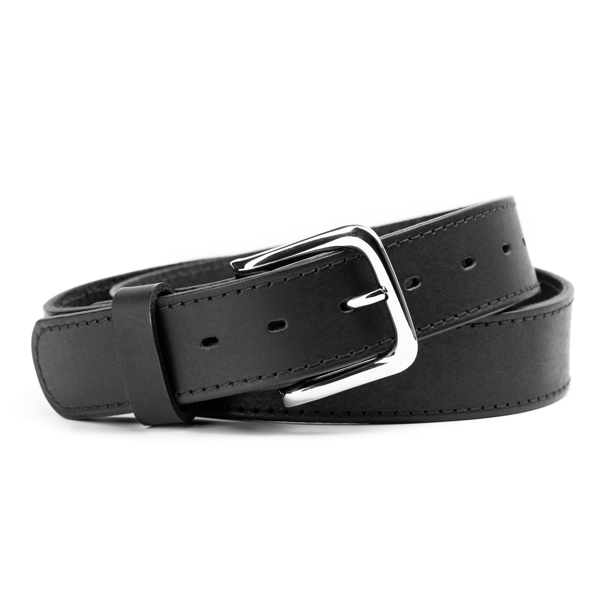 Made in USA 1.5 inch Black Genuine Leather Belt