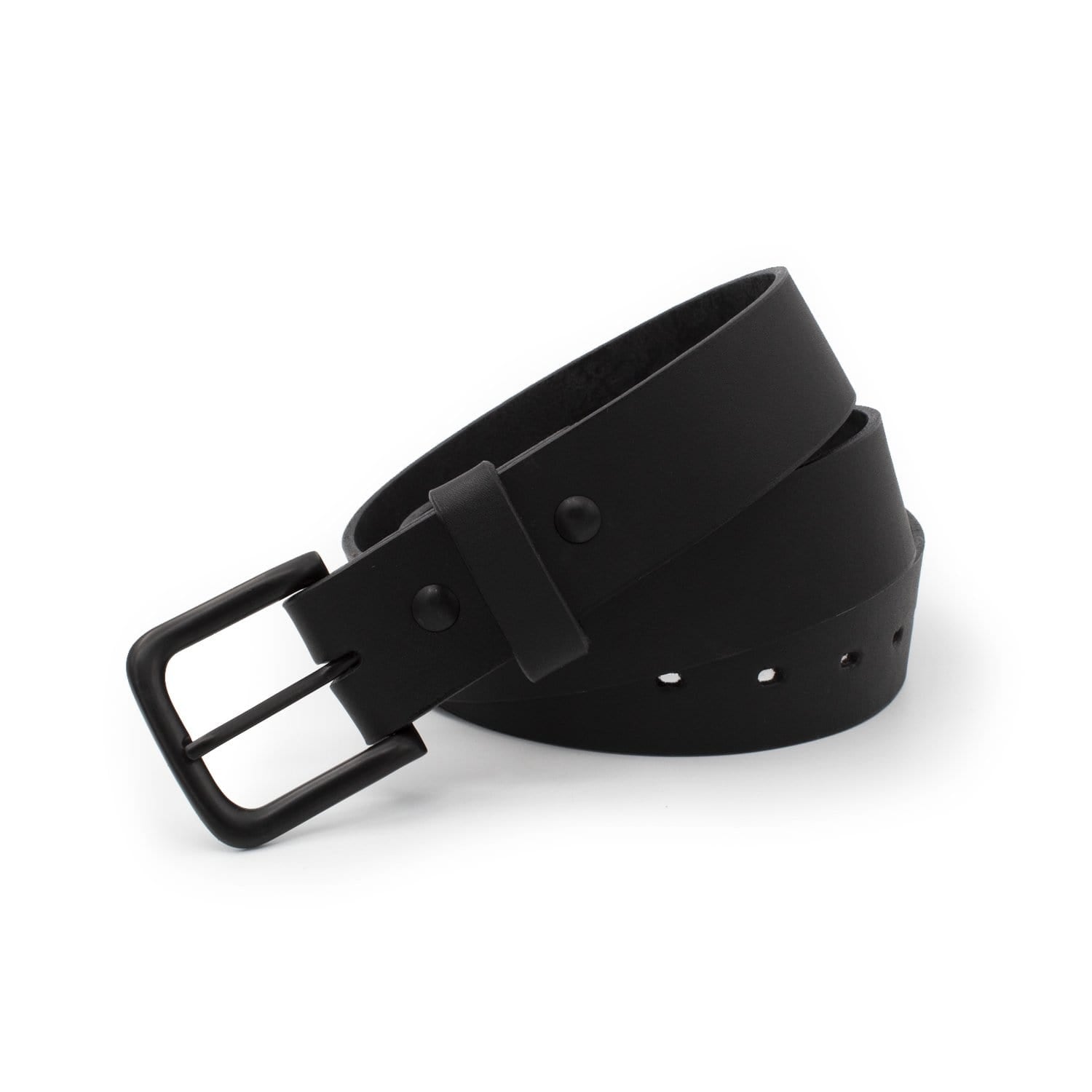 Main Street Forge Belt The Huntsman Belt | Full Grain Black Leather | Made in USA | Thick, Heavy Duty