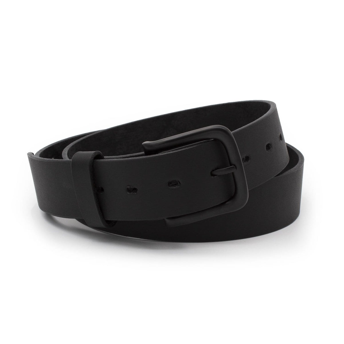 Main Street Forge Belt The Huntsman Belt | Full Grain Black Leather | Made in USA | Thick, Heavy Duty