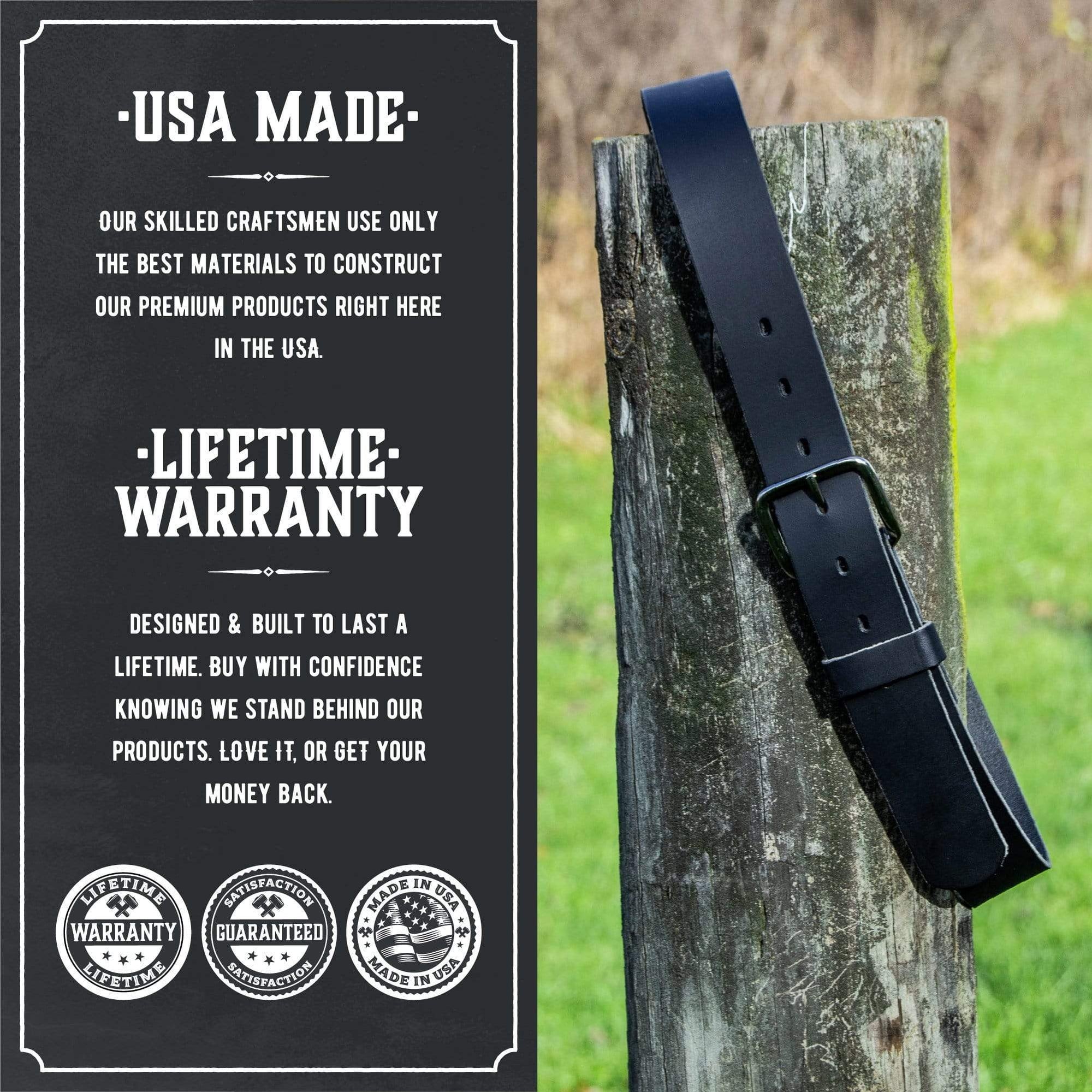 Main Street Forge Belt The Journeyman Leather Belt | Made in USA | Full Grain Leather Mens Belt