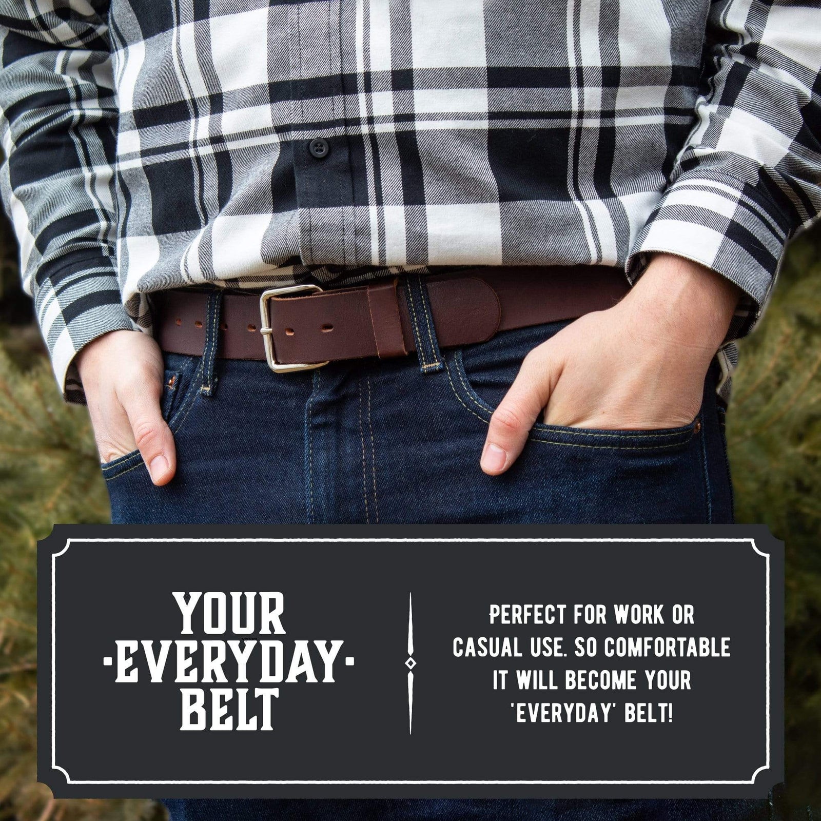Main Street Forge Belt The Journeyman Leather Belt | Made in USA | Full Grain Leather Mens Belt