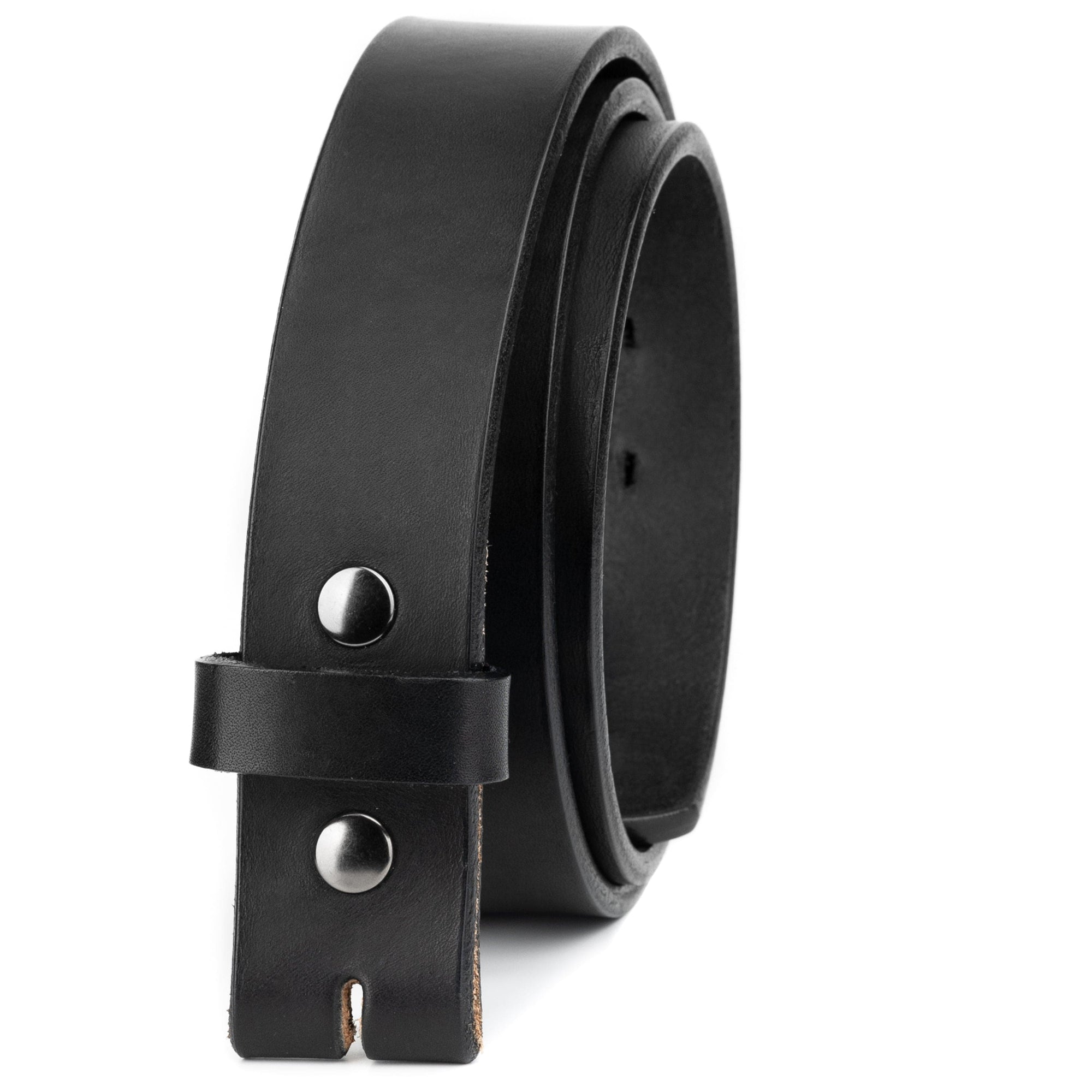 Western Leather Belt Without Buckle for Men 1.5 Wide with Snaps